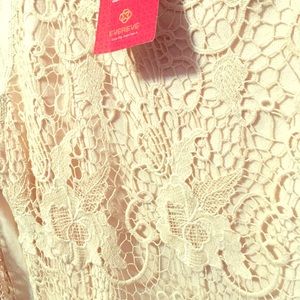 Free People split back lace sweater
